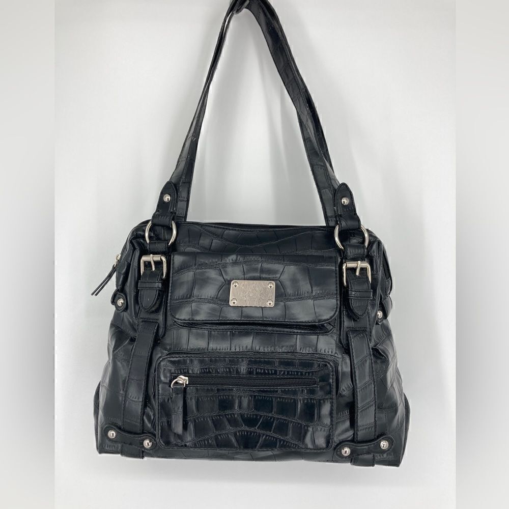 Luca Ferri Black Snake Print Shoulderbag‎